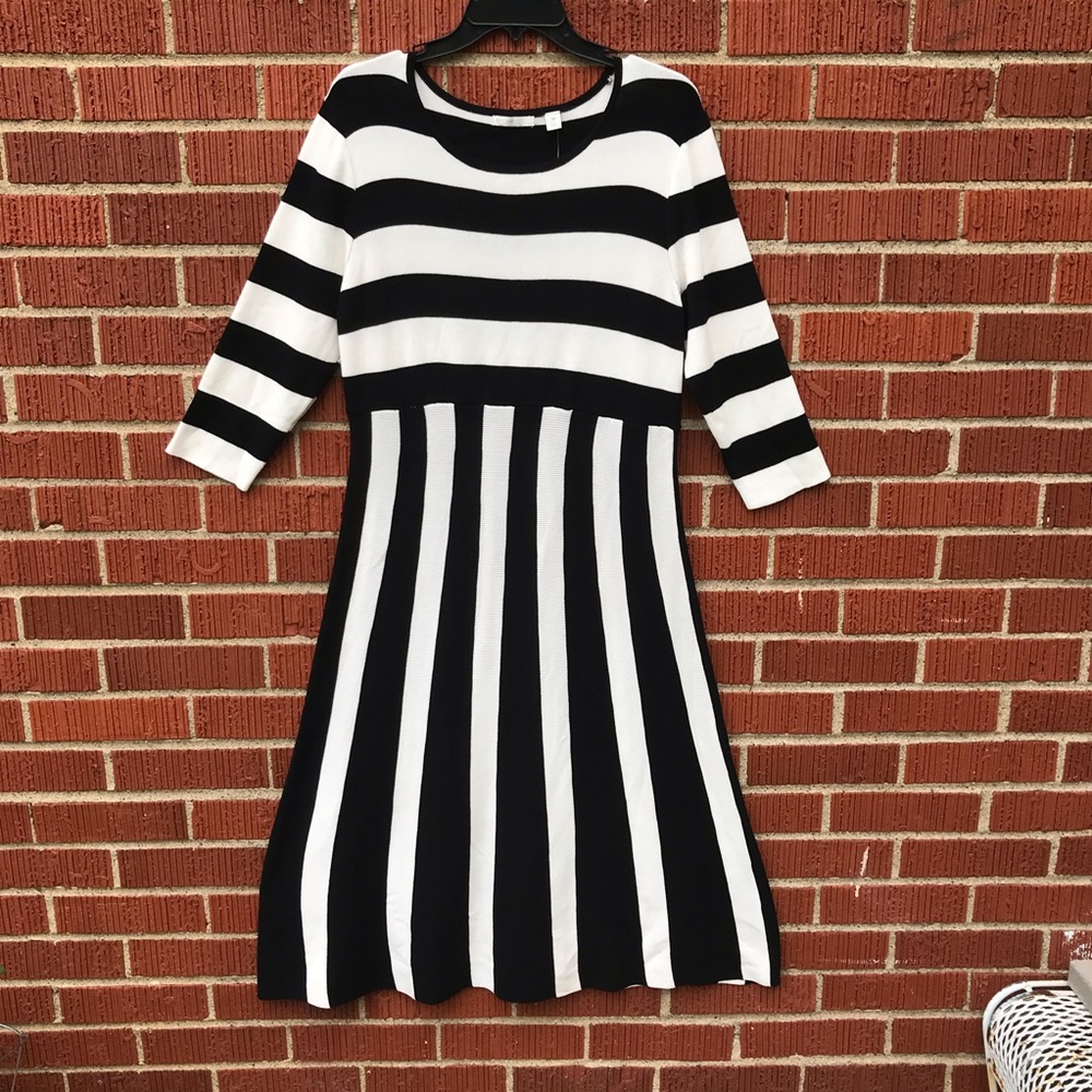 Black & White Striped Maxi dress size medium